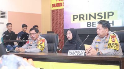 Polda Sulsel Gelar Press Release Giat Akhir Tahun 2022 di Mapolrestabes Makassar