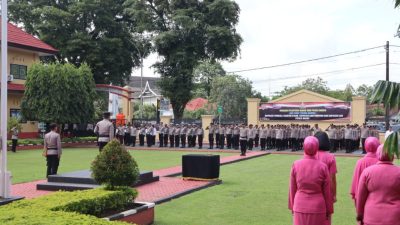 Kapolres Pimpin Sertijab Pergantian Pejabat Polres Maros