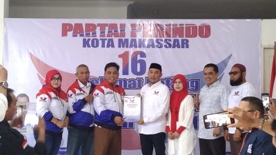 H.Rudi Ramli Caleg Perindo Kota Makassar Kumpulkan Tim Pemenangan di Kantor Perindo