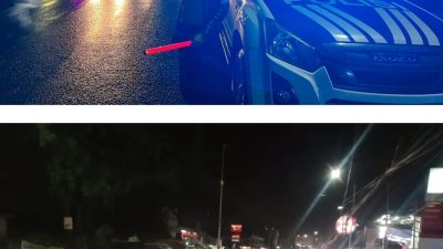 Sat. Lantas Polres Maros Laksanakan Blue Light Patrol