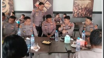 Kapolres Maros Coffe Morning Bersama PJU dan Personel