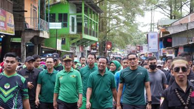 50 Tahun PPP, Andi Sudirman Jalan Sehat Bersama Plt Ketum Mardiono dan Sandiaga Uno di Malino