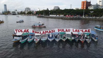 Tolak Reklamasi, Nelayan Pulau Lae-Lae Gelar Parade Perahu