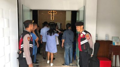 Peringatan Kenaikan Isa Almasih, Personil Gabungan Jaga Ketat Gereja di Maros