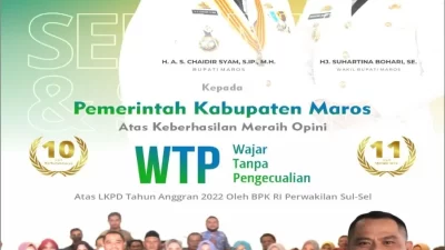 Maros Raih WTP ke-11, Aktivis Desa; Bangga Dengan Kepemimpinan Chaidir -Suhartina