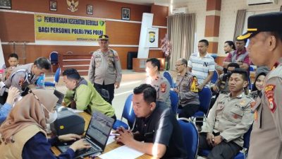 Tim Biddokes Polda Sulsel Periksa Kesehatan 669 Personil Polres Maros