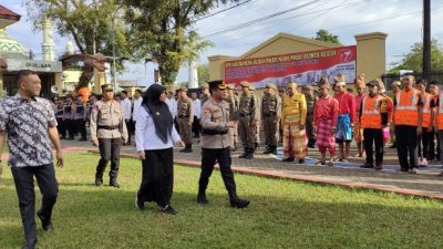 Tingkatkan Kamtibmas Jelang Pemilu 2024, Polres Maros Gelar Apel Kasatkamling