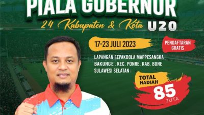 Gelar Kejuaraan Sepakbola, Pemprov Sulsel Siapkan Hadiah Rp85 Juta