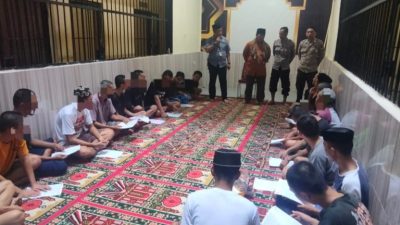 Lewat Yasinan, Polres Maros Bina Mental Para Tahanan