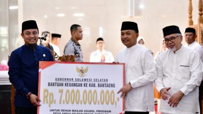 Andi Sudirman Suntik Bantuan Keuangan Untuk Bantaeng Rp 7 miliar