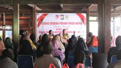 Polwan Polres Maros dan Polda Sulsel Sambangi Istana Karaeng Marusu
