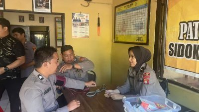Personil Polres Maros Jalani Pemeriksaan Kesehatan Rutin