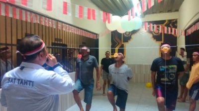 Puluhan Tahanan Rutan Polres Maros Ikut Lomba Semarak HUT RI ke-78