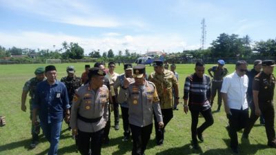 Pantau Pelaksanaan Pemilu 2024 Di TPS, Kapolres Maros Sambut Kapolda Sulsel