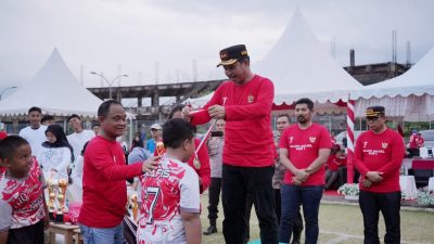Agus Salim Menutup Turnamen Sepakbola Kajati Sulsel Cup I 2024 di Kota Malili Luwu Timur
