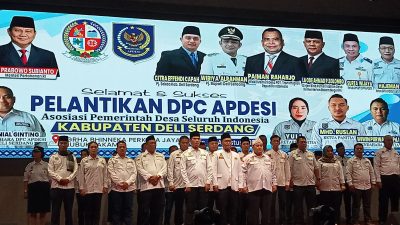 Sah..! Hardono Resmi Dilantik menjadi Ketua DPC APDESI Deli Serdang Periode 2024/2029