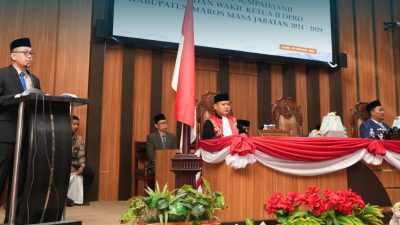 Rapat Paripurna Pengucapan Sumpah Pimpinan DPRD, Sekda Wakili Pemkab