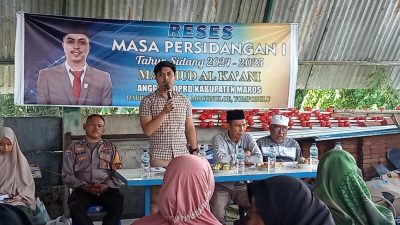 Reses Wakil Ketua Komisi I DPRD Kab.Maros Mahmud Al-Kaani Serap Aspirasi Masyarakat Kec.Tanralili