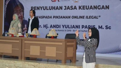 Anggota Komisi XI DPR RI, A.Yuliani Paris Gelar Penyuluhan Jasa Keuangan Waspada Pinjaman online Ilegal Di Kab.Maros