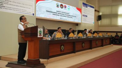 Bupati Maros Ikuti Rapat Kordinasi Penanganan Bencana Provinsi Sulawesi Selatan