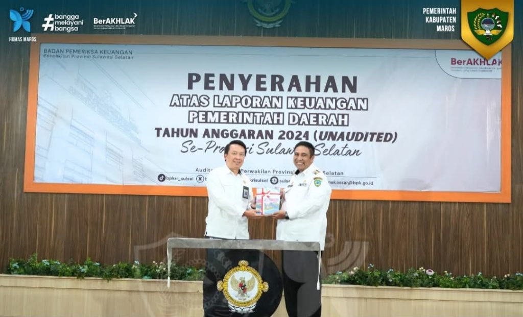 Pemkab Maros Serahkan LKPD 2024, Optimis Raih Opini WTP