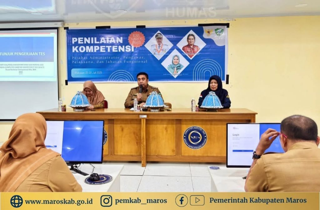 Bupati Maros Resmi Buka Ujian Pemetaan Kompetensi ASN Tahun 2025: Dorong Profesionalisme Melalui CACT