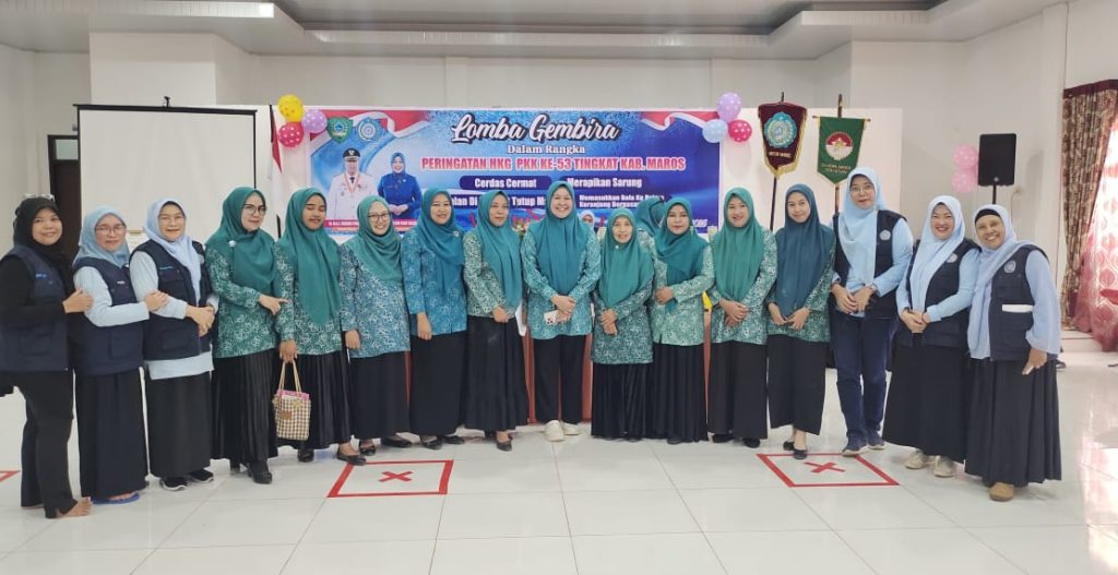 TP PKK Maros Kobarkan Semangat Kebersamaan dengan Meriahnya Lomba Gembira HKG ke-53