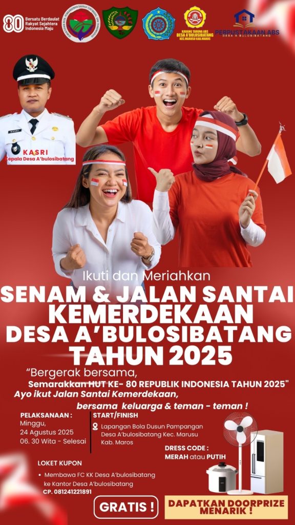 Desa A’bulosibatang Rayakan Hut Ri Dilapangan Bola Dengan Semarak Kemerdekaan