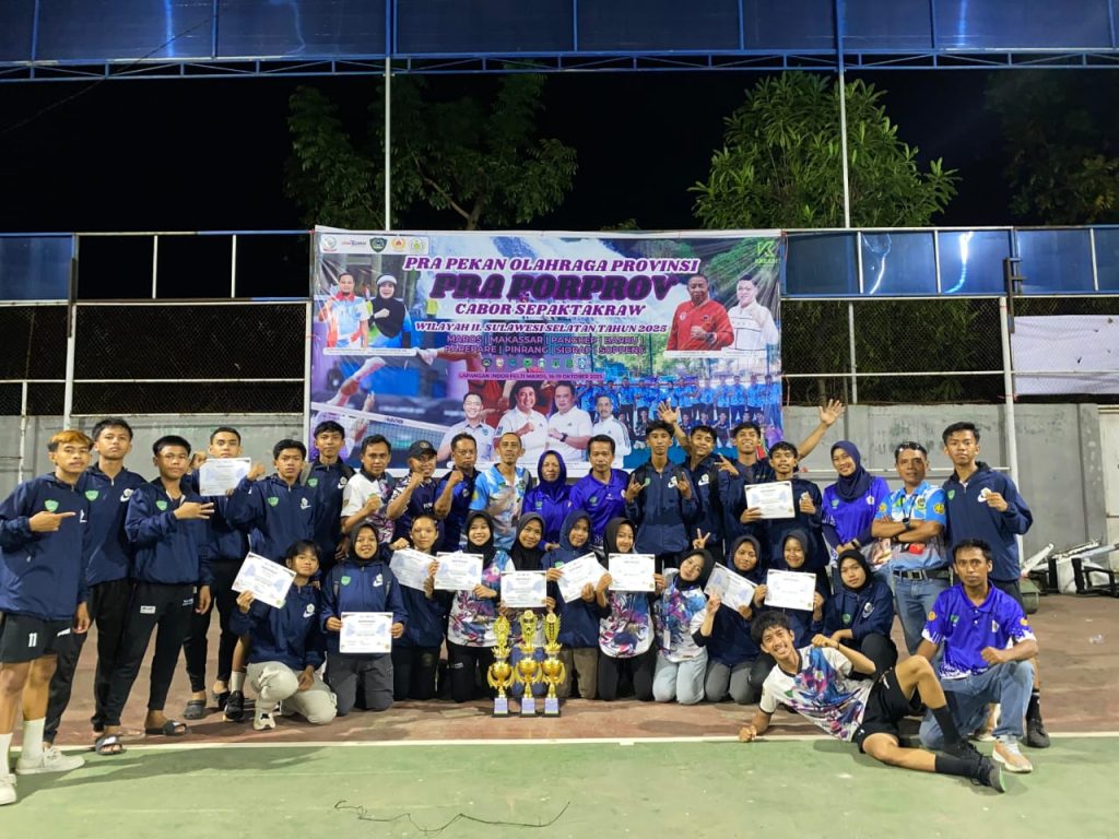 Tim Sepak takraw Pra Porprov Putra & putri Kabupaten Maros wilayah dua Sulsel Pastikan lolos ke Porprov 2026.