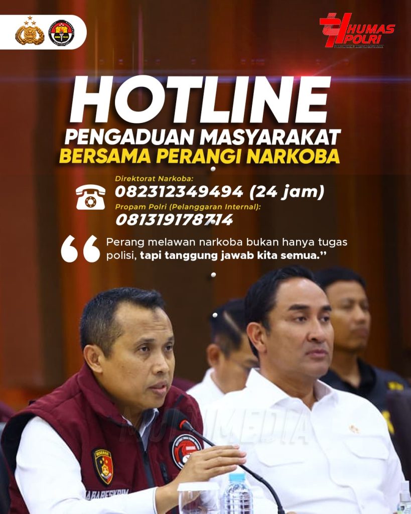 Suara Rakyat, Senjata Melawan Narkoba: Bareskrim Polri Buka Hotline Pengaduan