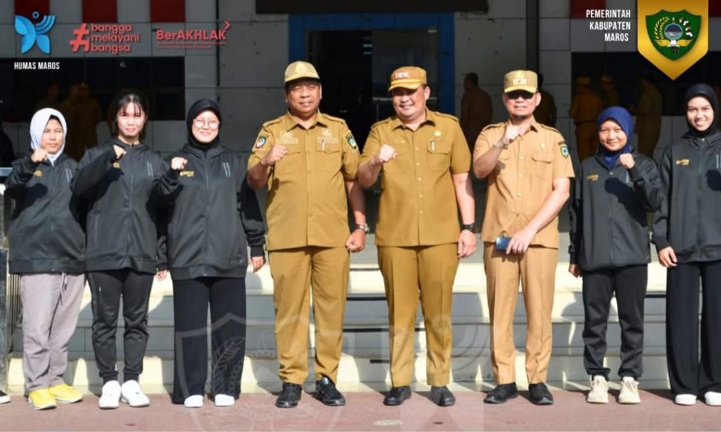 Semangat Juang dari Pallantikang: Wakil Bupati dan Sekda Maros Lepas Kontingen Karate Menuju Makassar Championship 2025