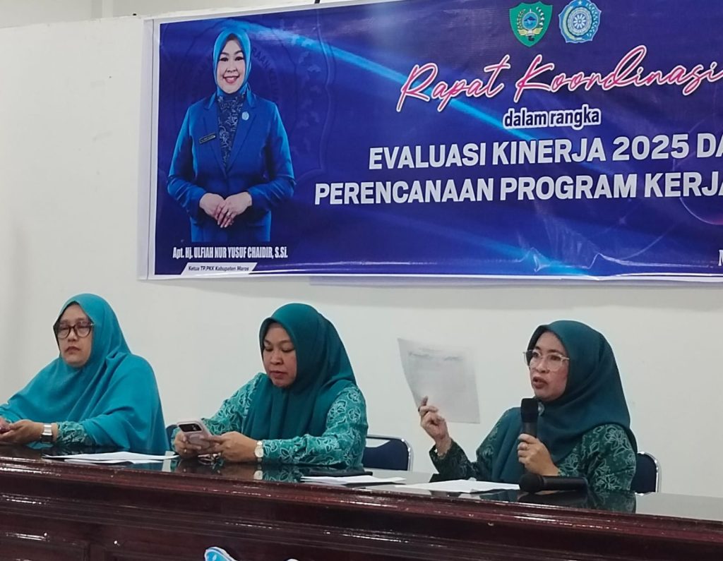 TP PKK Kabupaten Maros Gelar Rapat Koordinasi Evaluasi Kinerja 2025 dan Perencanaan Program 2026