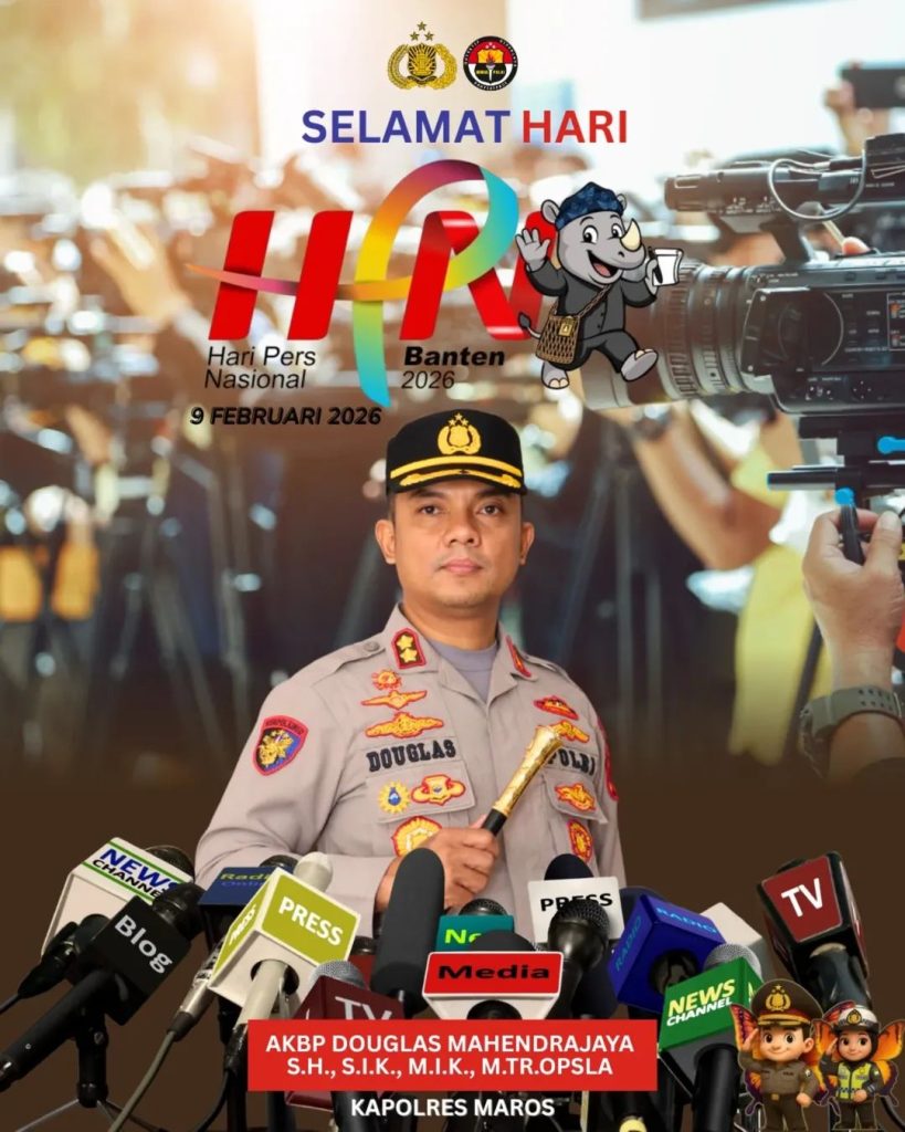 Pererat Sinergi, Polres Maros Beri Ucapan Selamat Hari Pers Nasional 2026