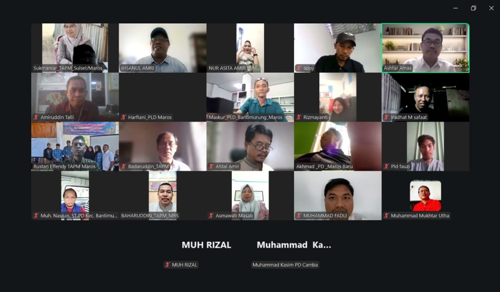 TPP Kabupaten Maros Gelar Konsolidasi Melalui Zoom Meeting