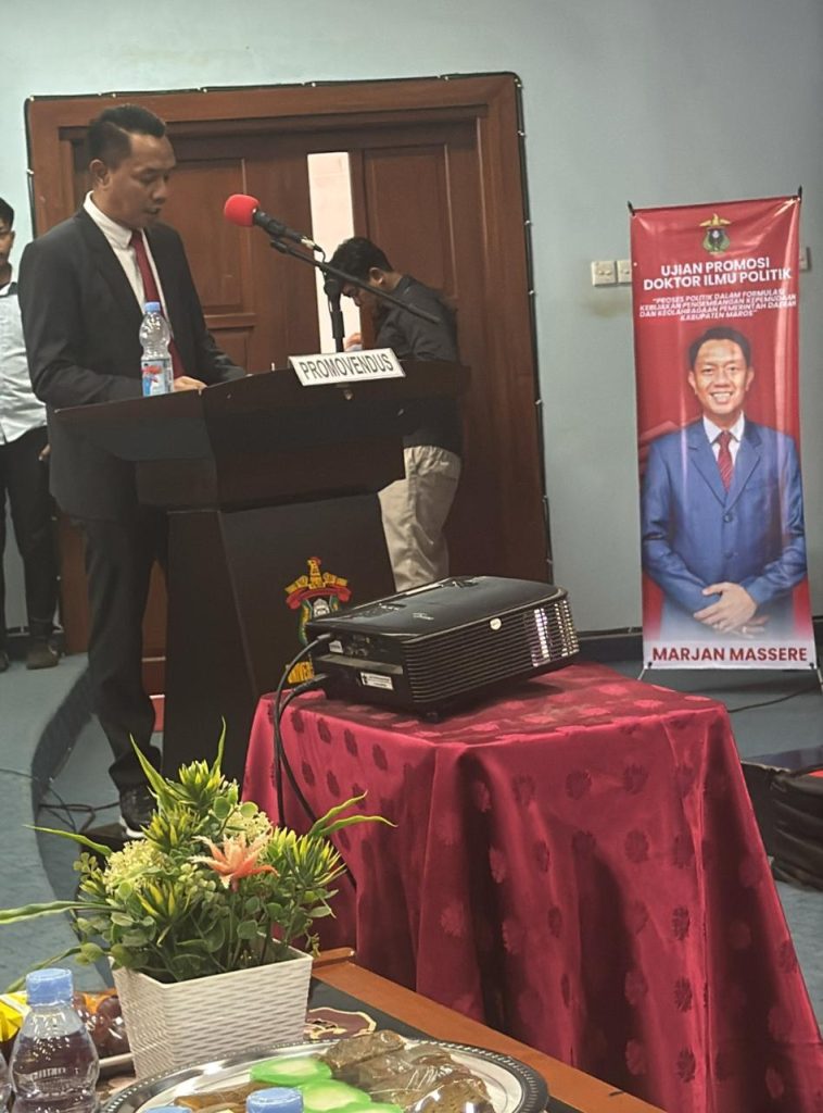 Resmi Sandang Gelar Doktor, Marjan Massere Bedah Kebijakan Kepemudaan Maros di Unhas