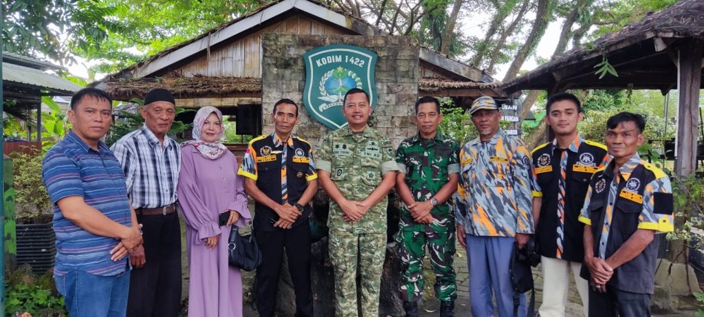 Pererat Sinergitas, Pengurus Baru LSM GMBI Distrik Maros Audiensi ke Kodim 1422/Maros