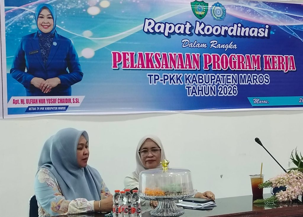 TP PKK Kabupaten Maros Gelar Rapat Koordinasi Pelaksanaan program kerja Tahun2026