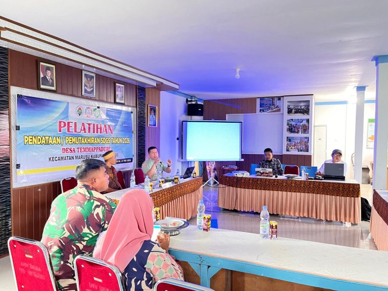 Tingkatkan Akurasi Data Pembangunan, Pemdes Temmappaduae Gelar Pelatihan Pemutakhiran SDGs Desa 2026