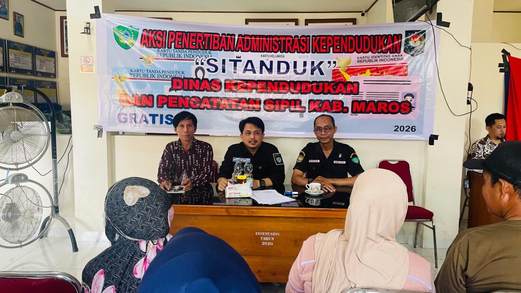 Dekatkan Pelayanan Prima, Disdukcapil Maros Gelar Aksi “SITANDUK” di Desa Bontomate’ne Kecamatan Marusu