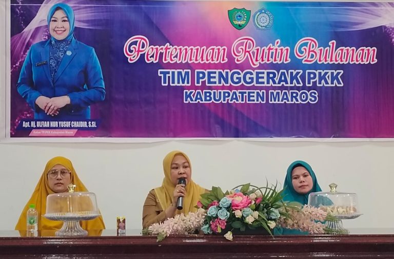 Optimalkan Peran sebagai Mitra Pemerintah, TP PKK Maros Gelar Pertemuan Rutin dan Arisan Kader
