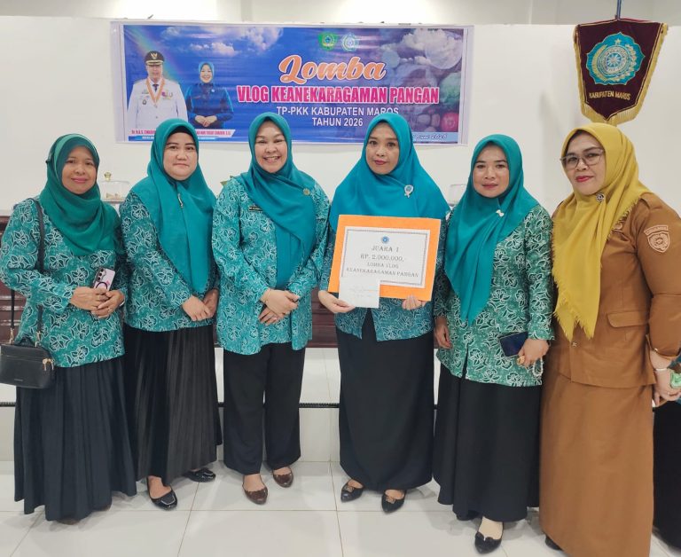 Dorong Pemanfaatan Pekarangan dan Cegah Stunting, TP-PKK Kabupaten Maros Gelar Lomba Vlog Keanekaragaman Pangan