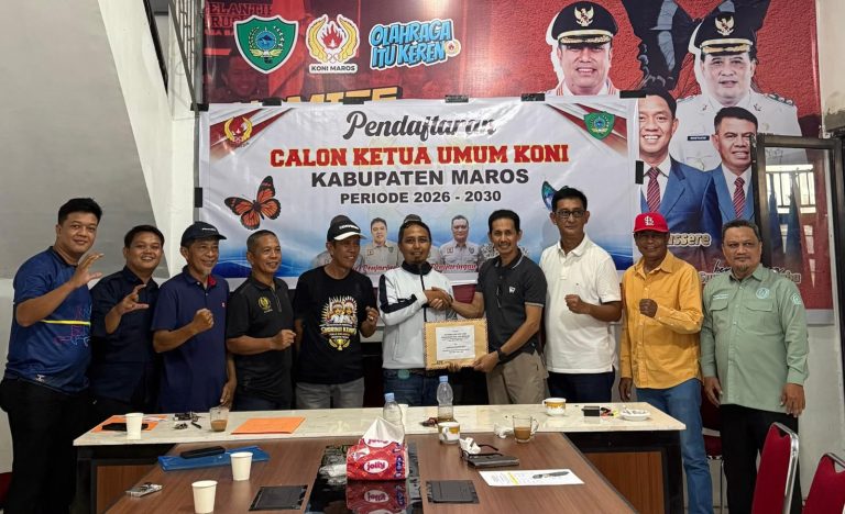 Chaerul Syahab Resmi Ambil Formulir Pendaftaran Calon Ketua Umum KONI Maros Periode 2026–2030