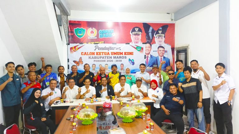 “CHAERUL FOR KONI MAROS”Serahkan Berkas Pendaftaran Calon Ketua Koni