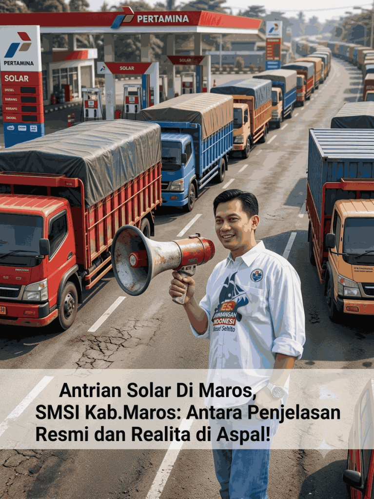 Antrian Solar di Maros, SMSI Kab.Maros: Antara Penjelasan Resmi dan Realita di Aspal!