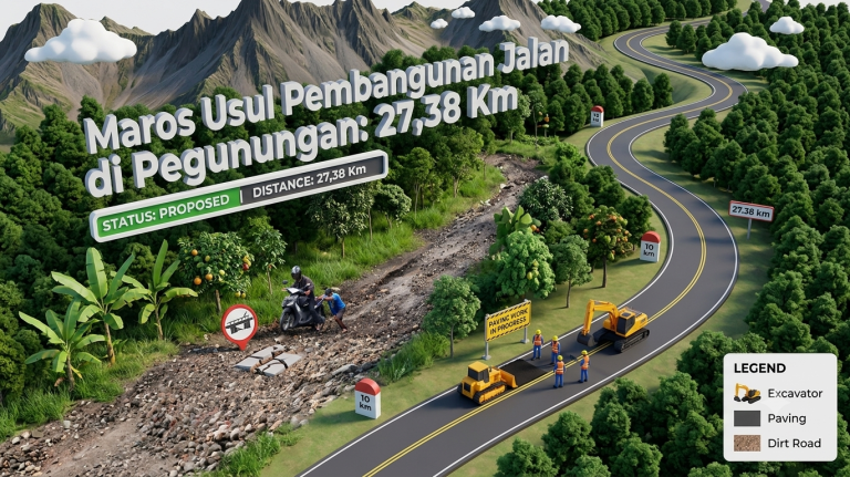 Pemkab Maros Usul Pembangunan Jalan di Pegunungan: 27,38 Km