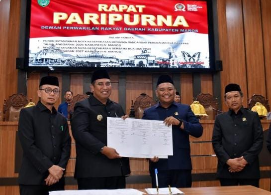 DPRD dan Pemkab Maros Sepakati Perubahan APBD 2026 dan KUA-PPAS 2027, Pendapatan Daerah Capai Rp1,43 Triliun